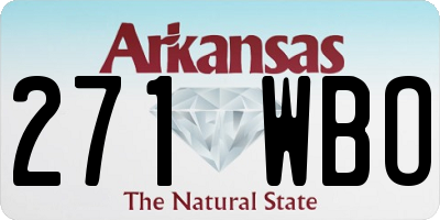 AR license plate 271WBO
