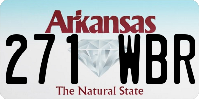 AR license plate 271WBR