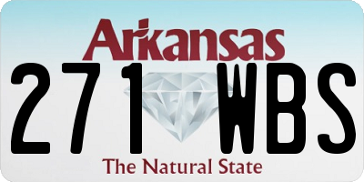 AR license plate 271WBS