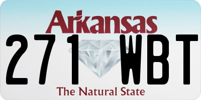 AR license plate 271WBT