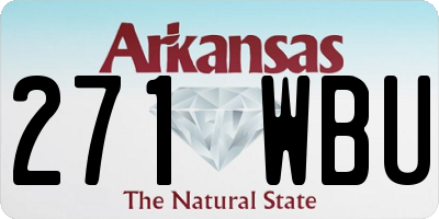 AR license plate 271WBU