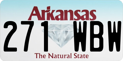 AR license plate 271WBW