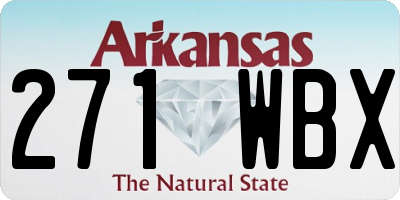 AR license plate 271WBX