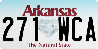 AR license plate 271WCA