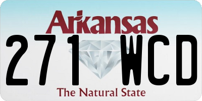 AR license plate 271WCD