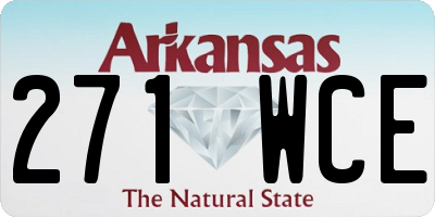 AR license plate 271WCE