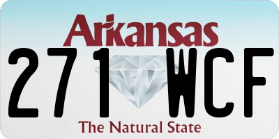 AR license plate 271WCF