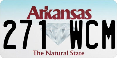 AR license plate 271WCM