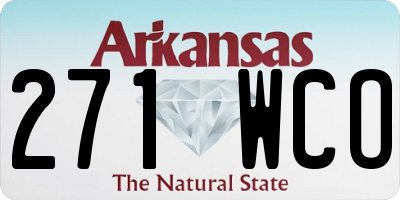 AR license plate 271WCO