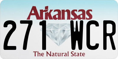 AR license plate 271WCR