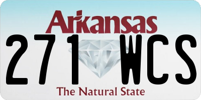 AR license plate 271WCS
