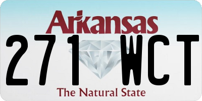 AR license plate 271WCT