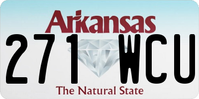AR license plate 271WCU