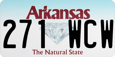 AR license plate 271WCW