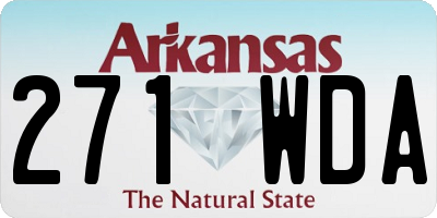 AR license plate 271WDA