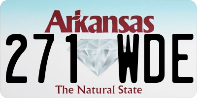 AR license plate 271WDE