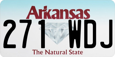 AR license plate 271WDJ