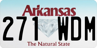 AR license plate 271WDM