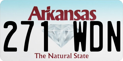 AR license plate 271WDN