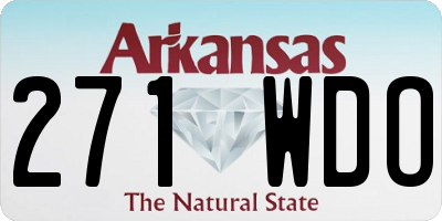 AR license plate 271WDO