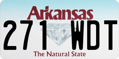 AR license plate 271WDT