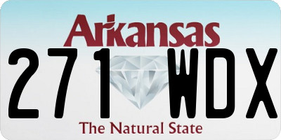 AR license plate 271WDX
