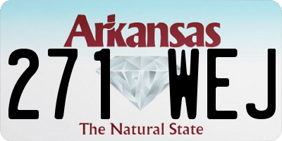 AR license plate 271WEJ
