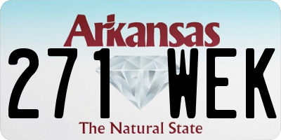 AR license plate 271WEK