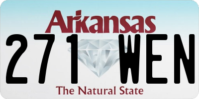 AR license plate 271WEN