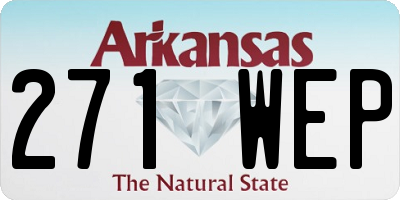 AR license plate 271WEP