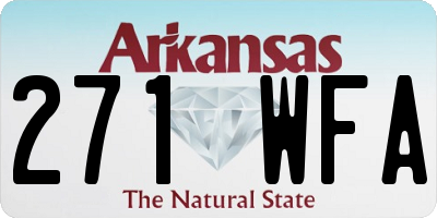 AR license plate 271WFA