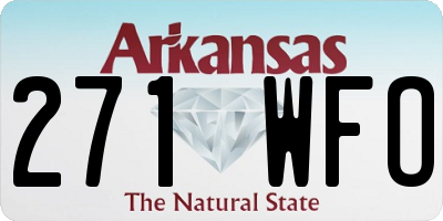 AR license plate 271WFO