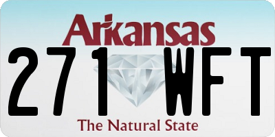 AR license plate 271WFT