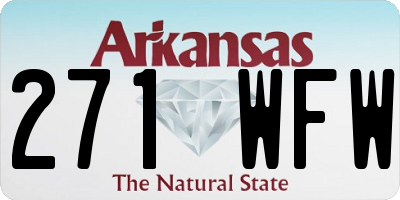 AR license plate 271WFW