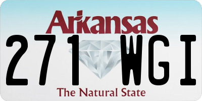 AR license plate 271WGI