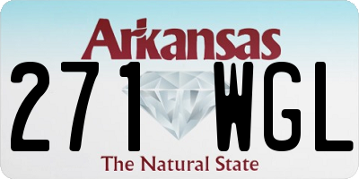 AR license plate 271WGL