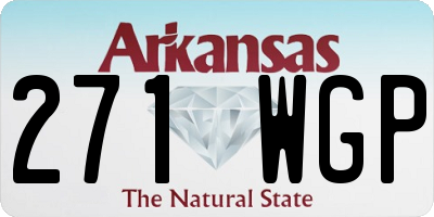 AR license plate 271WGP
