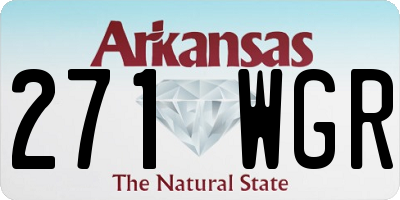 AR license plate 271WGR