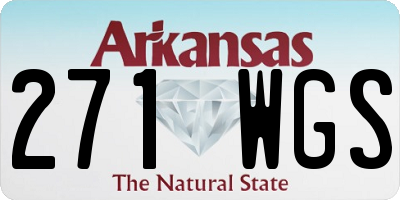 AR license plate 271WGS