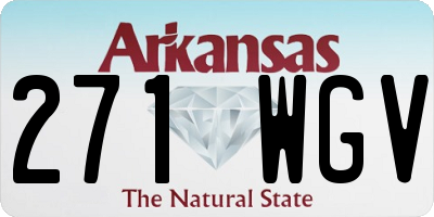 AR license plate 271WGV
