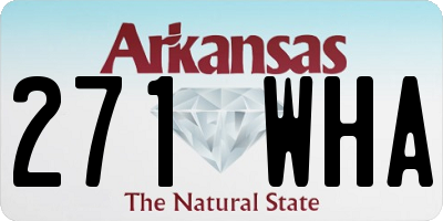 AR license plate 271WHA