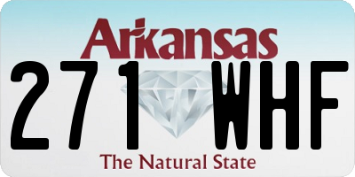 AR license plate 271WHF