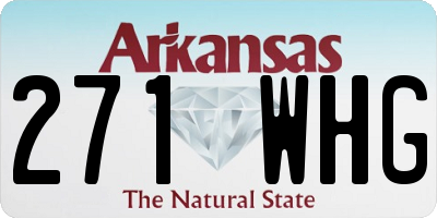 AR license plate 271WHG