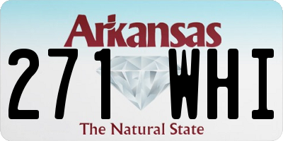 AR license plate 271WHI