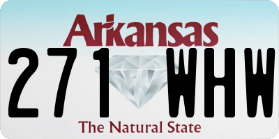 AR license plate 271WHW