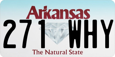 AR license plate 271WHY
