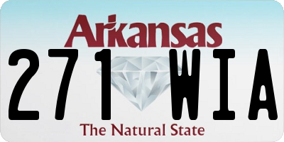 AR license plate 271WIA