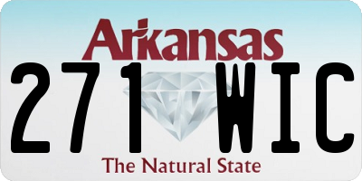 AR license plate 271WIC
