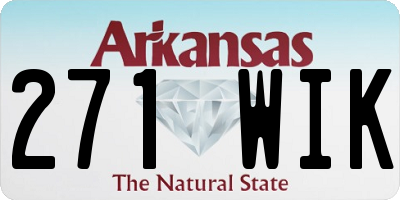 AR license plate 271WIK
