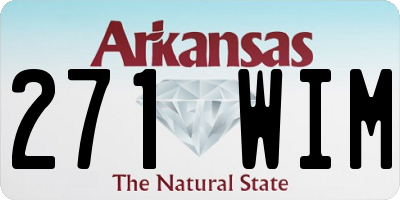 AR license plate 271WIM